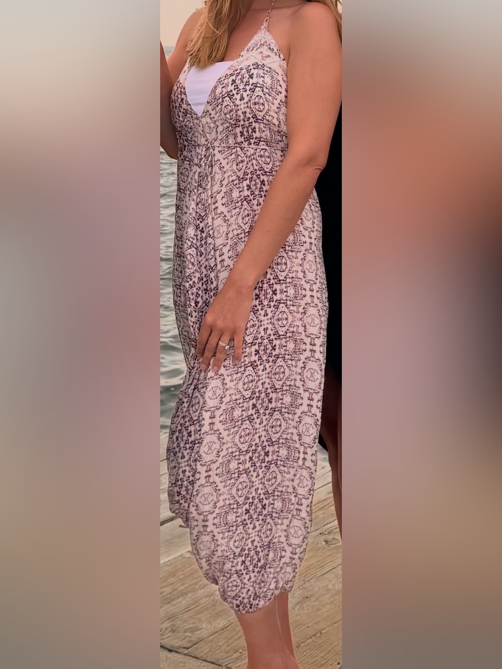Boho Printed Harem Pant Jumpsuit